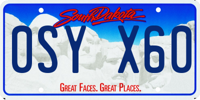 SD license plate 0SYX60