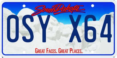 SD license plate 0SYX64