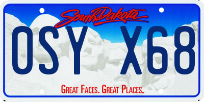 SD license plate 0SYX68
