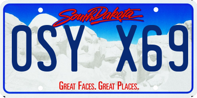 SD license plate 0SYX69