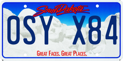 SD license plate 0SYX84