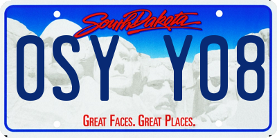 SD license plate 0SYY08