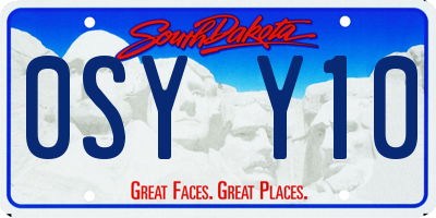 SD license plate 0SYY10