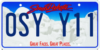 SD license plate 0SYY11
