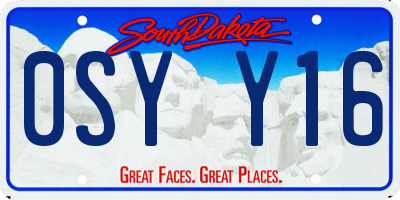 SD license plate 0SYY16