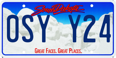 SD license plate 0SYY24