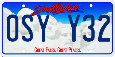 SD license plate 0SYY32