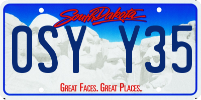 SD license plate 0SYY35