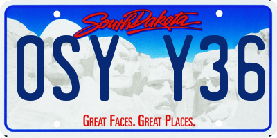 SD license plate 0SYY36