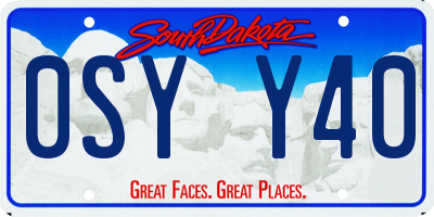 SD license plate 0SYY40