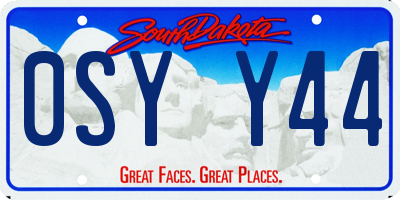 SD license plate 0SYY44