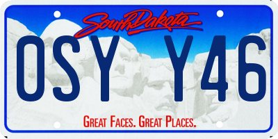SD license plate 0SYY46