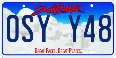 SD license plate 0SYY48
