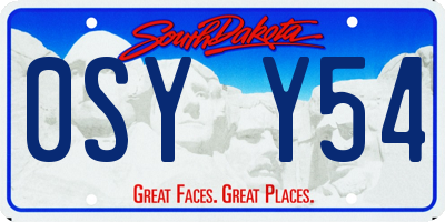 SD license plate 0SYY54
