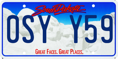 SD license plate 0SYY59