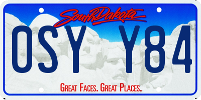 SD license plate 0SYY84