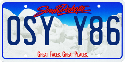 SD license plate 0SYY86