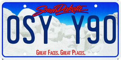 SD license plate 0SYY90