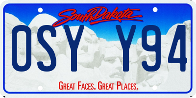 SD license plate 0SYY94