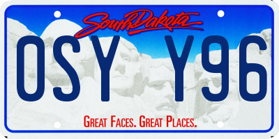 SD license plate 0SYY96