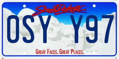 SD license plate 0SYY97