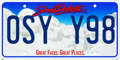 SD license plate 0SYY98