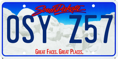 SD license plate 0SYZ57