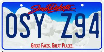 SD license plate 0SYZ94