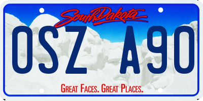 SD license plate 0SZA90