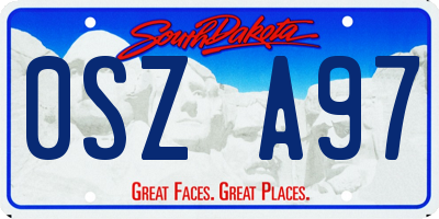 SD license plate 0SZA97