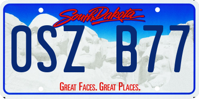 SD license plate 0SZB77