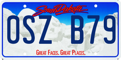 SD license plate 0SZB79