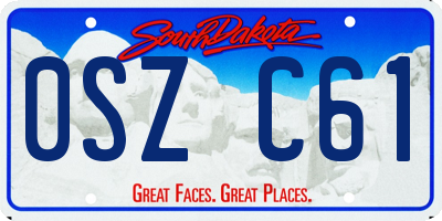 SD license plate 0SZC61