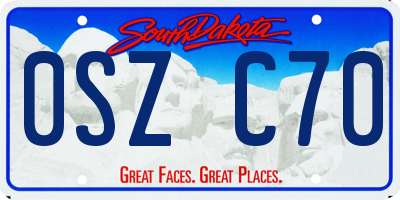 SD license plate 0SZC70