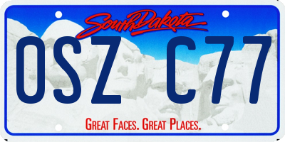 SD license plate 0SZC77