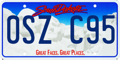SD license plate 0SZC95