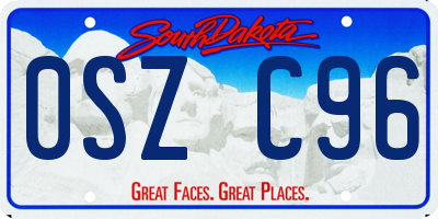 SD license plate 0SZC96
