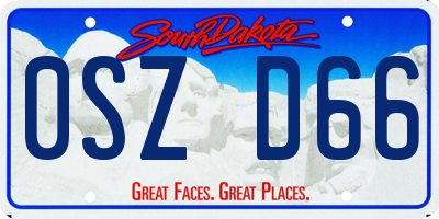 SD license plate 0SZD66