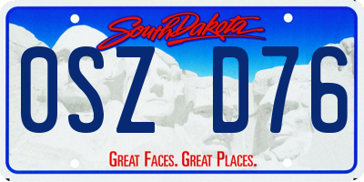 SD license plate 0SZD76