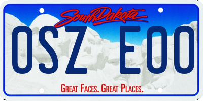 SD license plate 0SZE00