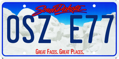 SD license plate 0SZE77