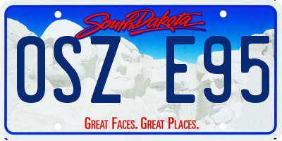 SD license plate 0SZE95