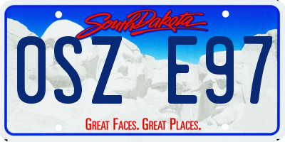SD license plate 0SZE97