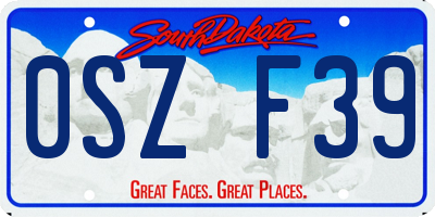 SD license plate 0SZF39