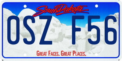SD license plate 0SZF56