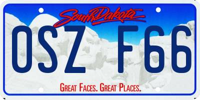 SD license plate 0SZF66