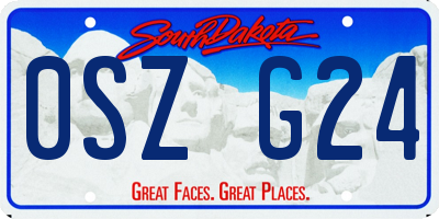 SD license plate 0SZG24