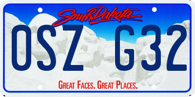 SD license plate 0SZG32
