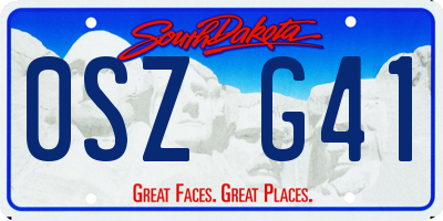 SD license plate 0SZG41