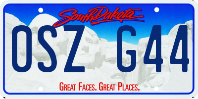 SD license plate 0SZG44